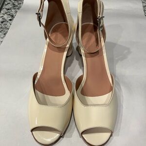 Rachel Comey Cream Open-Toe Heels